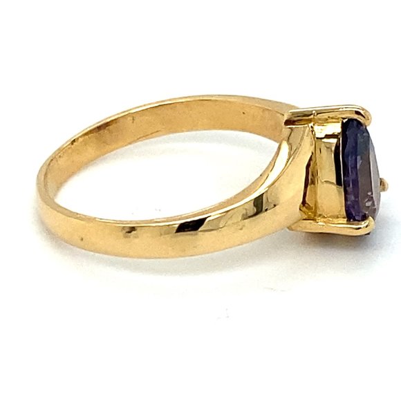 GIA Certified Color Change Sapphire 1.46ct 18KRing - Picture 4 of 8